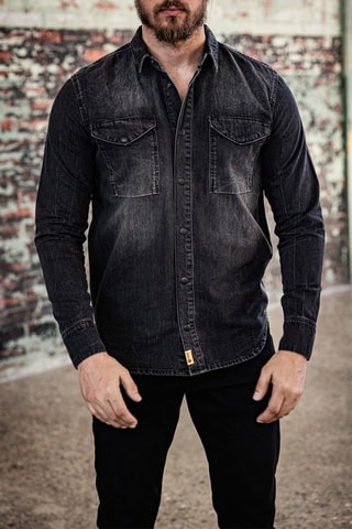 Chemise regular Rick Denim - Noir