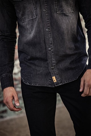 Chemise regular Rick Denim - Noir