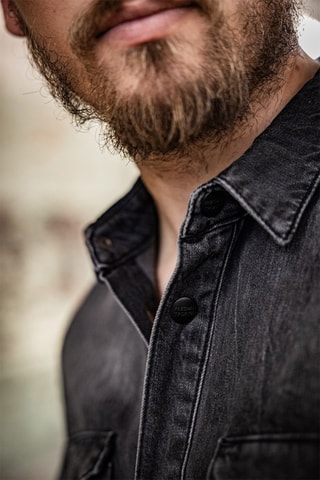 Chemise regular Rick Denim - Noir