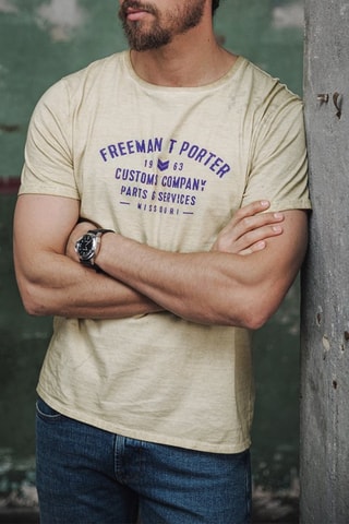 T-shirt Ivander Oil Dye - Jaune