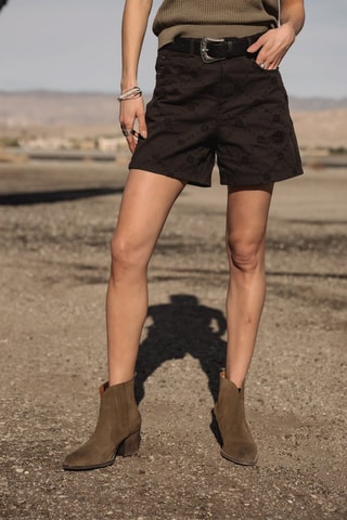 Short en broderie anglaise - Noir