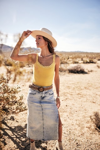 Top Dansy Rib - Jaune