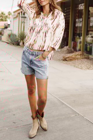 Short en jean - Bleu