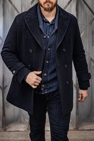 Caban Wyatt Chevrony - Bleu