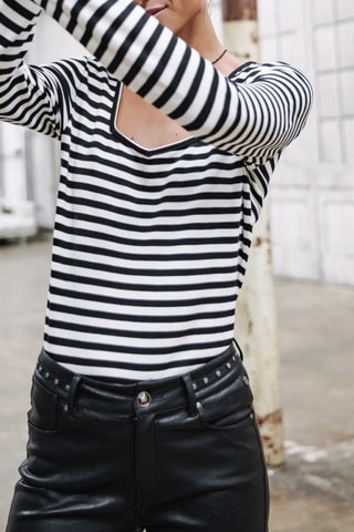 T-shirt Tolma Stripes - Blanc