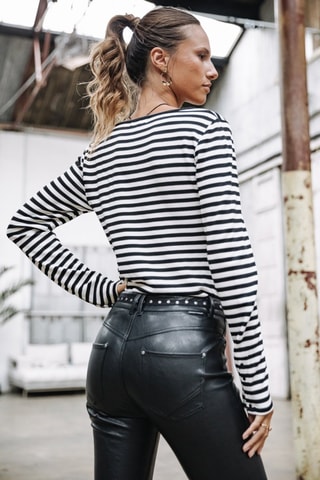 T-shirt Tolma Stripes - Blanc