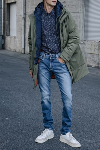 Parka imperméable à capuche Cabot Neo - Vert