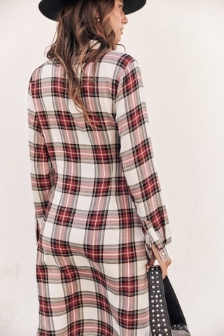 Robe Relly Plaid - Blanc