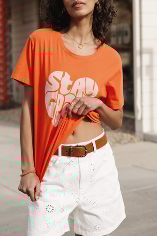 Short en broderie anglaise - Blanc