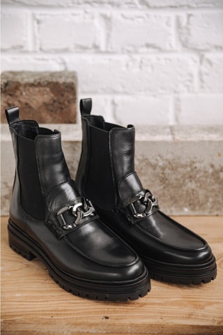 Bottines Chelsea en cuir Nuxa - Noir