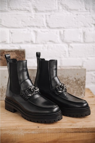 Bottines Chelsea en cuir Nuxa - Noir