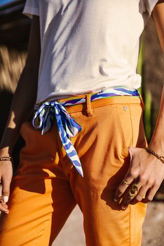 Pantalon slim 7/8 Claudia Felicita - Orange