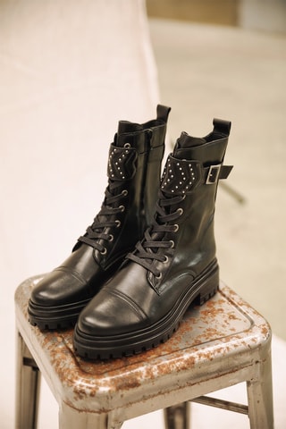 Bottines en cuir Tanny Lisse - Noir