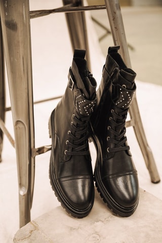 Bottines en cuir Tanny Lisse - Noir