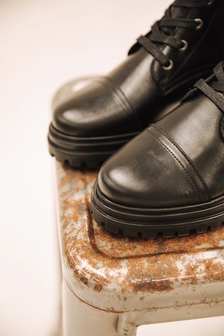 Bottines en cuir Tanny Lisse - Noir