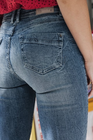 Jean dt 7/8 taille haute Angely - Bleu