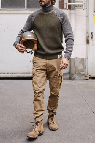 Pull en laine Altair Pike - Vert et gris