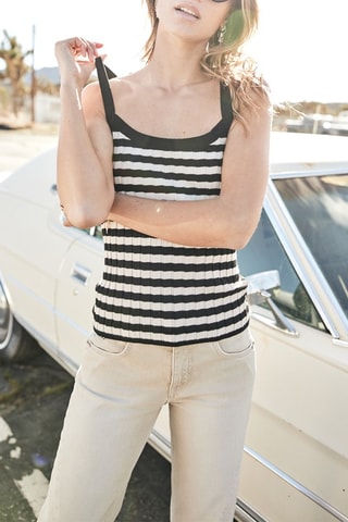 Top Dolores - Blanc et noir