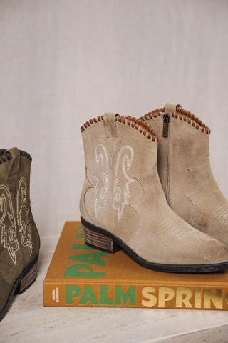 Bottines en daim - Gris