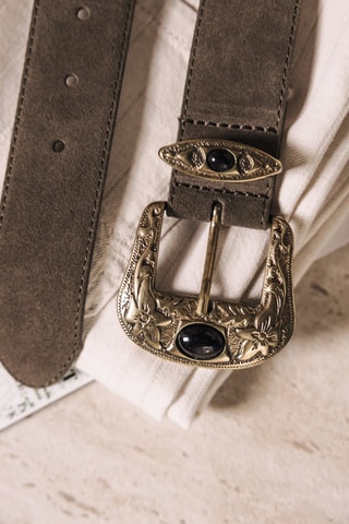 Ceinture en cuir - Kaki