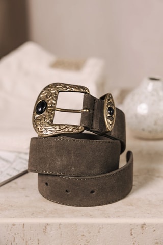 Ceinture en cuir - Kaki