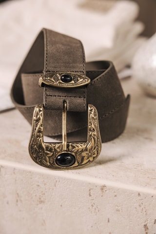 Ceinture en cuir - Kaki