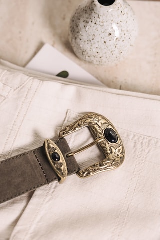 Ceinture en cuir - Kaki