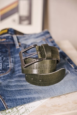 Ceinture en cuir - Kaki