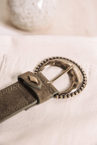 Ceinture en nubuck - Kaki