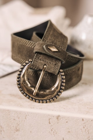 Ceinture en nubuck - Kaki
