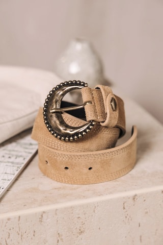 Ceinture en nubuck - Camel