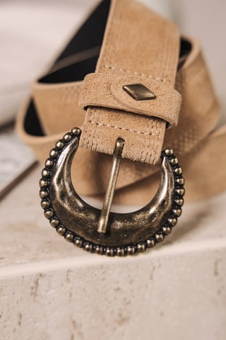Ceinture en nubuck - Camel