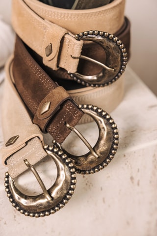 Ceinture en nubuck - Camel