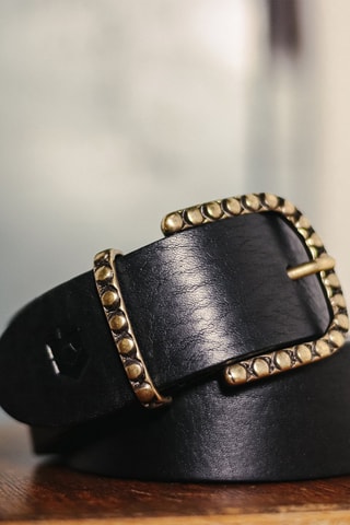 Ceinture en cuir Annie - Noir