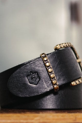 Ceinture en cuir Annie - Noir