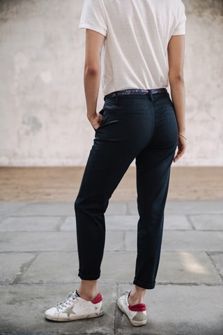 Pantalon slim 7/8 Claudia Felicita - Bleu foncé