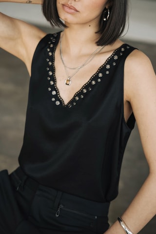 Top sans manches - Noir