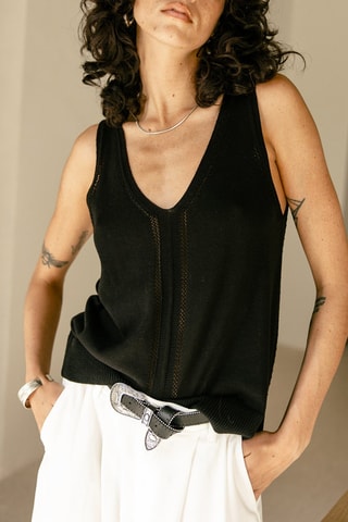 Top sans manches - Noir