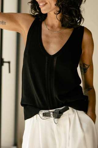 Top sans manches - Noir