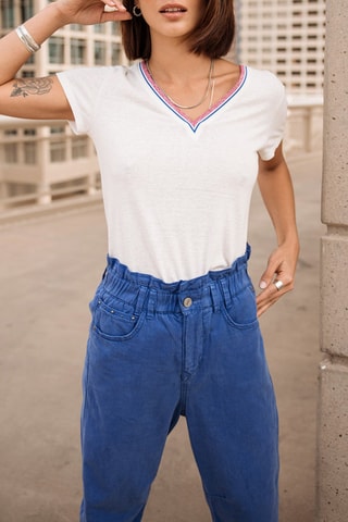 T-shirt en lin - Blanc