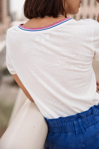 T-shirt en lin - Blanc