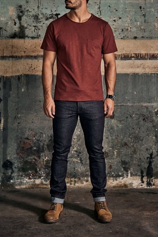 T-shirt Gabino Basic - Marron