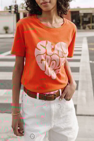 T-shirt - Blanc et rouge