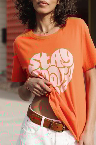 T-shirt - Blanc et rouge