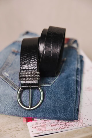 Ceinture en cuir - Noir