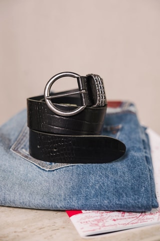 Ceinture en cuir - Noir