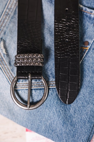 Ceinture en cuir - Noir