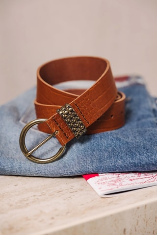 Ceinture en cuir - Camel