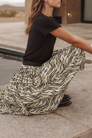 Jupe midi asymétrique - Multicolore