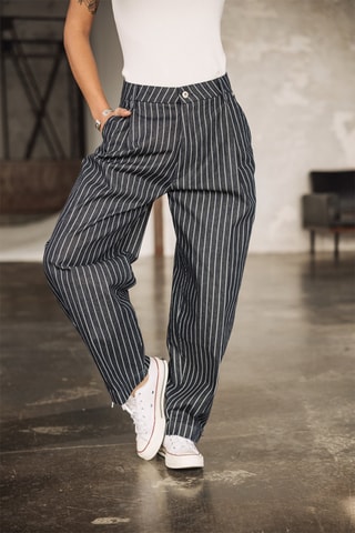 Pantalon large - Bleu marine